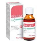 Medical device for dry and wet cough.from the age of 1. DicoTuss Baby Med, cough syrup.creates a protective film covering the mucosa, protects the upper respiratory tract and soothes cough, soothes irritations, facilitates the removal of mucus, supports moisturizing the mucosa,