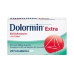 Dolorminextra film-coated tablets with the active ingredient: ibuprofen (present as ibuprofen, DL-lysine salt).