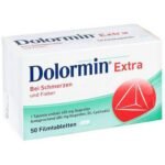 Dolorminextra film-coated tablets with the active ingredient: ibuprofen (present as ibuprofen, DL-lysine salt).