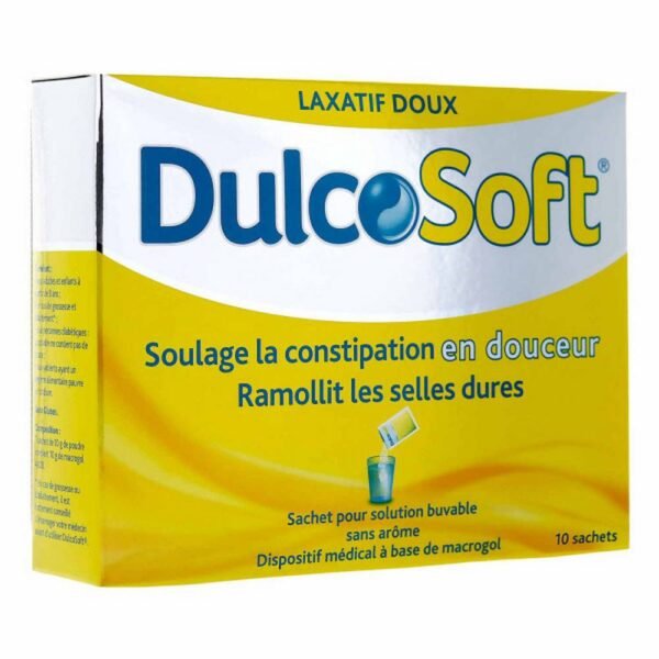 Dulcosoft Mild Laxative 10 sachets is a macrogol-based medical device used for the symptomatic treatment of constipation and for the softening of hard stools.