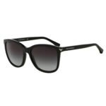 Emporio Armani EA 4060 50178G BLACK grey gradient sunglasses. High quality materials.