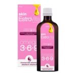 EstroVita skin - a dietary supplement containing a unique composition of plant omega 3.6.9 fatty acids. Preparation for adults. Omega-3 helps to maintain the correct level of cholesterol in blood