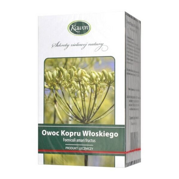 Fennel fruit (Foeniculi fructus) is a drug used in digestive ailments as well as in catarrh of the upper respiratory tract (expectorant). The product is in the form of a herb for infusion in sachets.