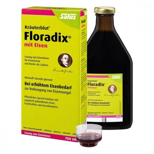 Herbal blood Floradix for increased iron requirements