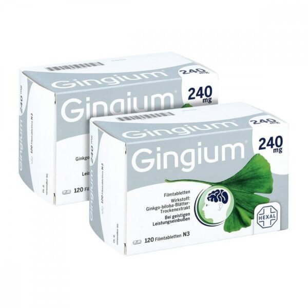Advantage set consisting of 2x Gingium 240 mg 120 film-coated tablets (PZN 14171113)