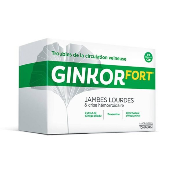 Ginkor Fort 60 Capsules is a vasculoprotective drug recommended in disorders of the venous circulation of the legs and in the treatment of symptoms linked to hemorrhoidal crisis. Reserved for adults. Comment on advice for use and dosage with our partner Avis checked after your purchase.