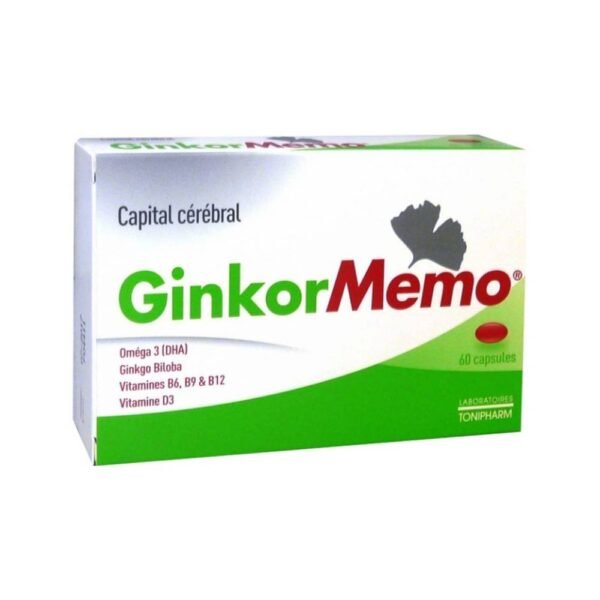 Order GINKOR MEMO memory stimulation 60 capsules in our organic pharmacy to preserve your brain capital.