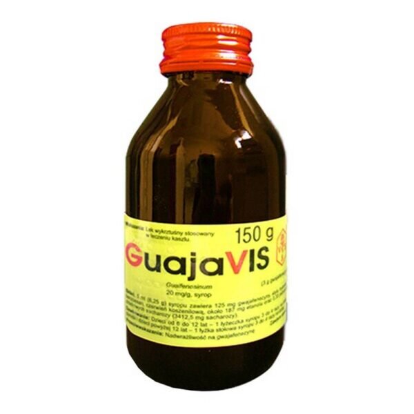 GuajaVis is an expectorant in the form of a syrup. The drug contains guaifenesin to help expectorate secretions from the respiratory tract.