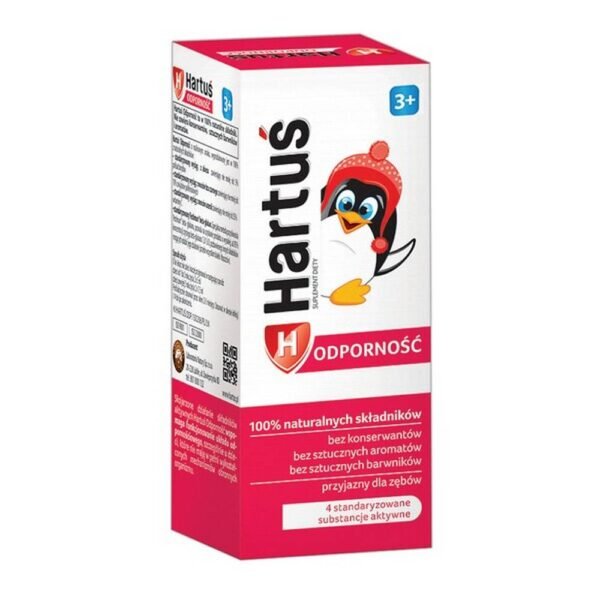 Hartuś Immunity, syrup, 120 ml - a dietary supplement containing plant ingredients with a strengthening effect, especially recommended for children whose body defense mechanisms are not yet fully developed.