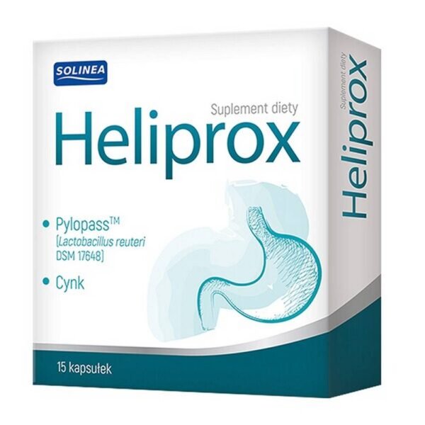 Heliprox - a dietary supplement containing a unique combination of inactivated lactic acid bacteria Lactobacillus reuteri DSM 17648 with zinc. The product is intended for adults.