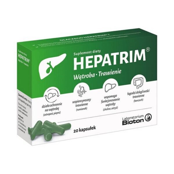 Hepatrim - a dietary supplement containing a combination of choline and plant extracts. The product is intended for adults.