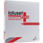 Sterile impregnated compress: Hyaluronic acid (sodium salt) 0.05%, silver sulfadiazine 1%.