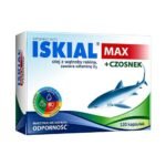 ISKIAL MAX + GARLIC - a dietary supplement that combines the maximum content of shark liver oil, vitamin D3 and concentrated garlic. Vitamin D3 and garlic support the proper functioning of the immune system, additionally garlic supports the respiratory system. Do not exceed the recommended daily dose.
