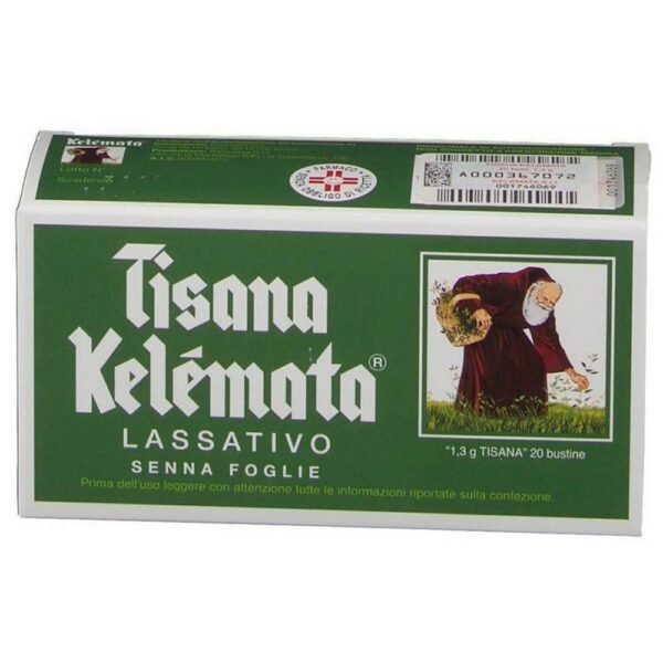 Tisana Kelemata 20 Sachets is a plant laxative for the short-term treatment of constipation by exploiting the medicinal properties of senna.