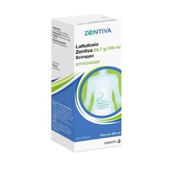 Lactulose Zentiva Syrup is a medicine used for the short-term treatment of occasional constipation and to improve bowel regularity.