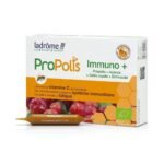 Ladrome Propolis Immuno + 20 Phials - это органическая пищевая добавка, которая сочетает в себе преимущества экстрактов эхинацеи и прополиса с идеальным богатством маточного молочка и ацеролы, естественного источника витамина С.