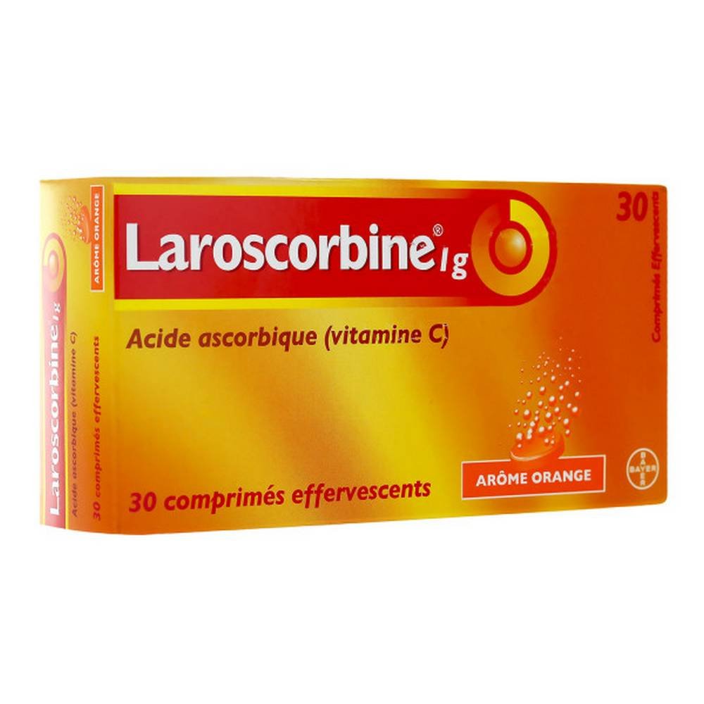 Laroscorbine Vitamin C 1000 Mg 30 Effervescent Tablets Without Sugar Apozona