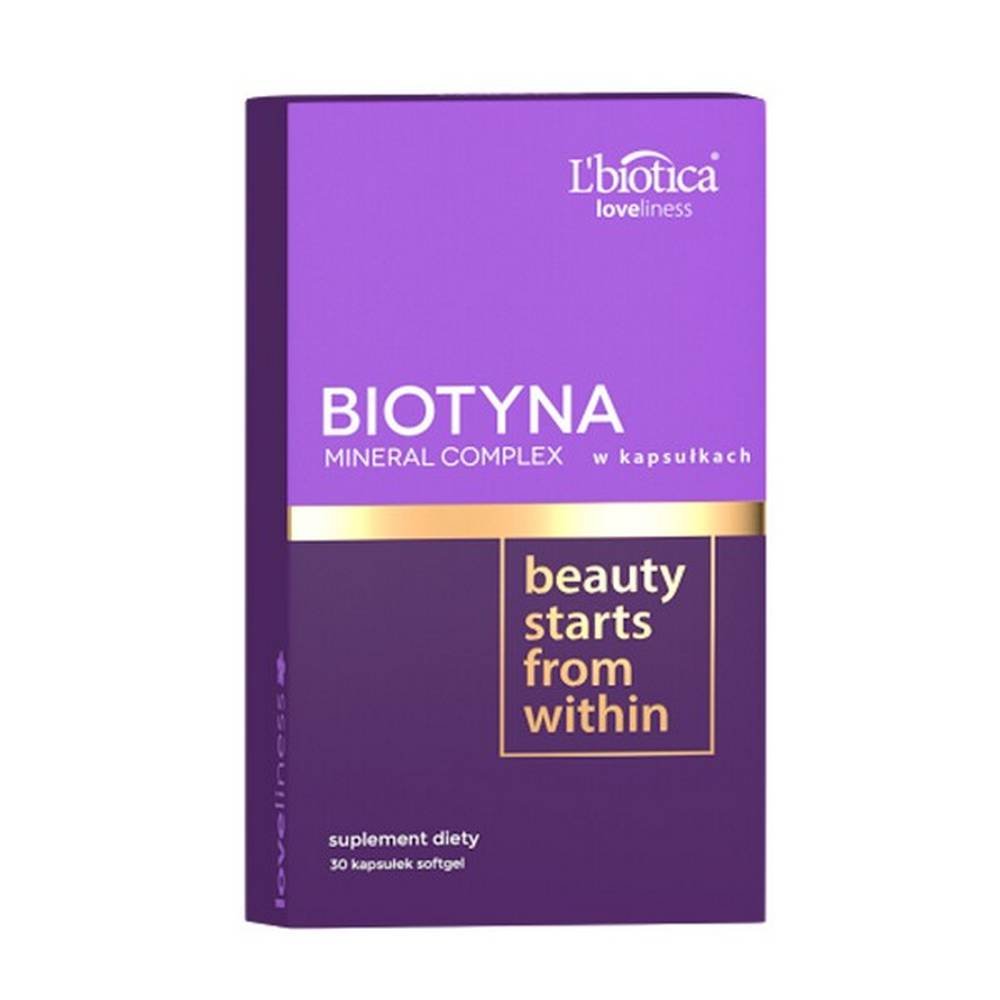 lbiotica biotin mineral complex capsules 30 Biotin Mineral Complex - a dietary supplement containing vitamins and minerals to support the body. Product intended for adults. Biotin supports the proper condition of hair and scalp