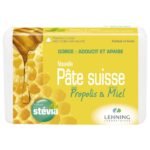 Pastilles with propolis extract and honey aroma softens and soothes sore throats.