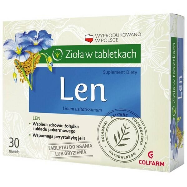 Linen - a dietary supplement supporting the stomach and digestive system. The product is intended for adults.