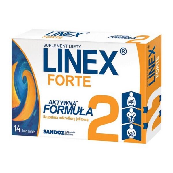 Linex Forte - a dietary supplement containing two strains of live, freeze-dried lactic acid bacteria. The product is intended for children over 3 years of age and adults.