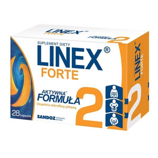 Linex Forte - a dietary supplement containing two strains of live, freeze-dried lactic acid bacteria. The product is intended for children over 3 years of age and adults.