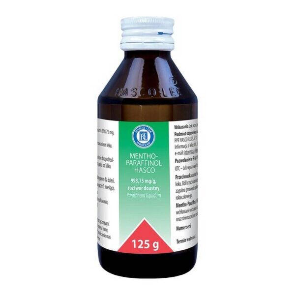 Mentho-Paraffinol is a laxative drug. The medicinal product is in the form of an oral fluid and is used in constipation.