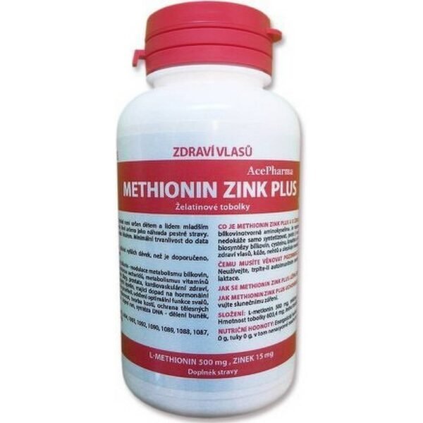 Methionine is an essential proteinogenic protein-forming amino acid. It is the least represented amino acid and the human body cannot synthesize it itself, so we have to supply it to the body. Methionine interferes with the biosynthesis of proteins, cysteine, creatine and carnitine. Together with zinc, it is an ideal combination for the health of hair, skin, nails and improves the modulation of lipid metabolism.