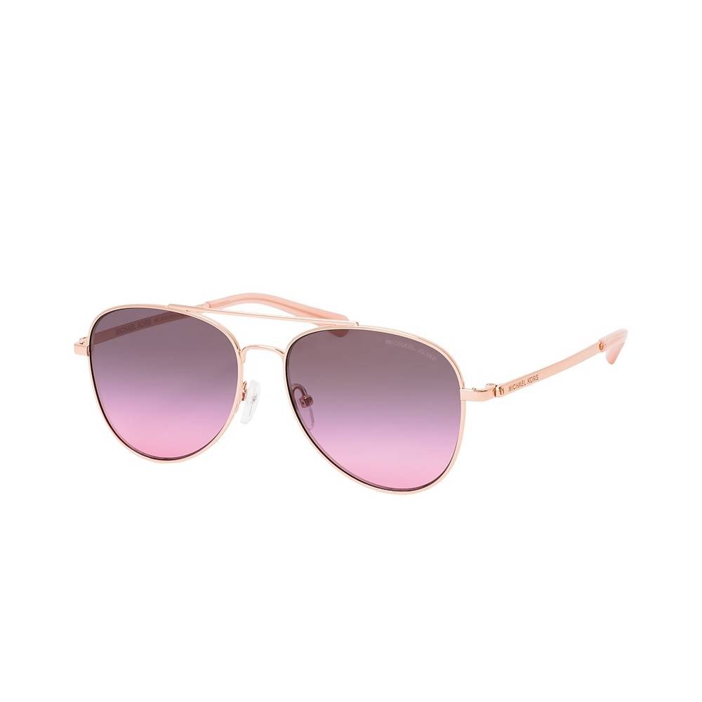 Womens Michael Kors San Diego Rose Gold Aviator Sunglasses