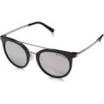 Michael Kors MK 2056 ILA 32716G BLACK sunglasses, silver mirror. High quality materials.