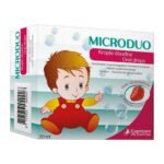 Microduo medical device is a powder for the preparation of an oral suspension with strawberry flavor. The product is intended for the treatment of dyspeptic disorders in both infants, children and adults.