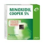 Minoxidil Cooper 5 Percent is a drug that contains minoxidil, a substance that stimulates hair growth and slows hair loss when applied to the scalp.