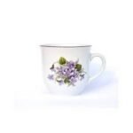 Porcelain mug with a pleasant shape in the classic violet decor from Dubi.