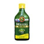 MOLLER'S GOLD Norwegian fish oil - a dietary supplement containing omega-3 fatty acids and vitamins D3, A, E. The product is intended for adults. Lemon flavor.DHA affects the proper functioning of the brain and proper vision