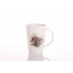 Larger conical mug Monza decorated with a lavender motif.
