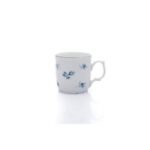 Smaller porcelain mug Bernadotte decorated with blue roses.