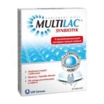 MULTILAC - a dietary supplement containing 9 bacterial strains (including Lactobacillus, Bifidobacterium in the amount of 4.5 billion bacteria per capsule) and FOS, i.e. fructo-oligosaccharides. The product is intended for children and adults in the period autumn and winter, antibiotic therapy, changes in the natural bacterial flora.