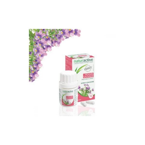 NATURACTIVE Wild Pansy 30 capsules in our organic pharmacy, a food supplement intended to improve the appearance of the skin and particularly oily skin. Share your opinion on advice for use and dosage with our Verified Reviews partner after your purchase.