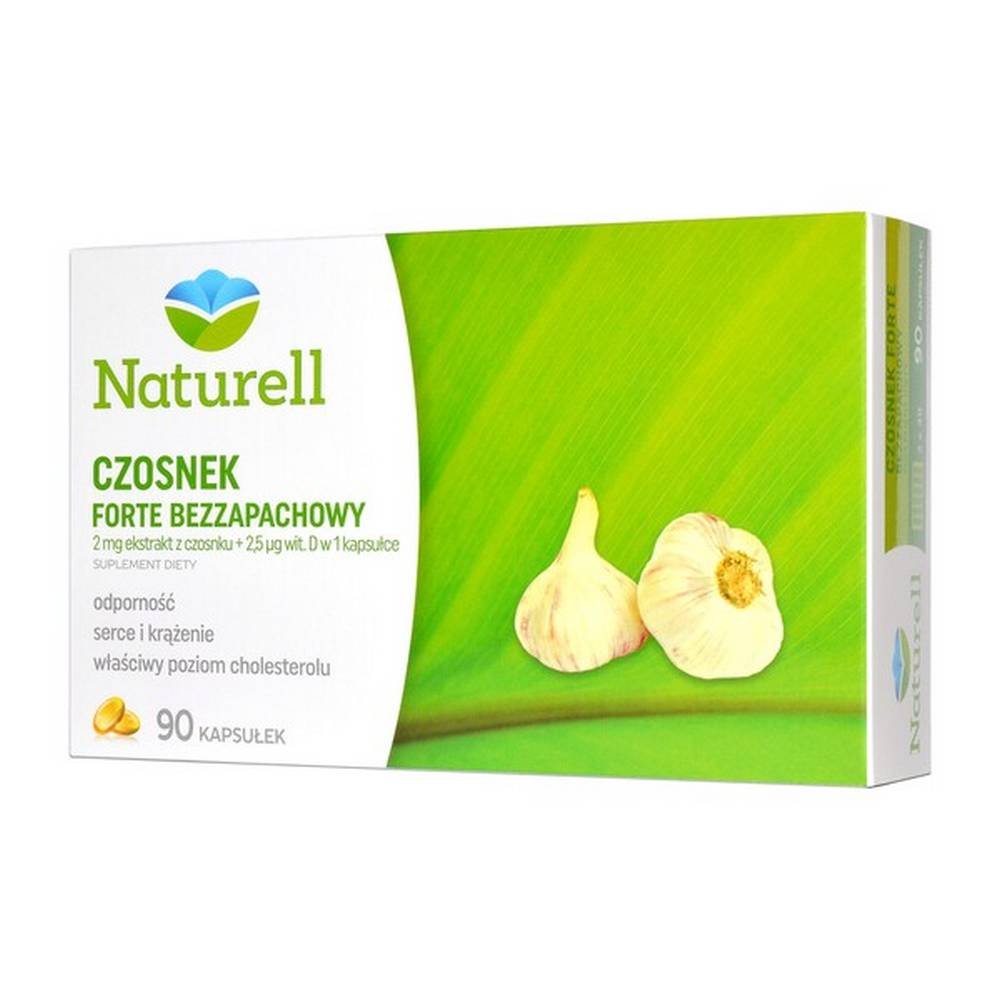 naturell garlic forte unscented capsules 90 Garlic forte unscented - a dietary supplement that supports immunity and the proper level of cholesterol. The product is intended for adults.