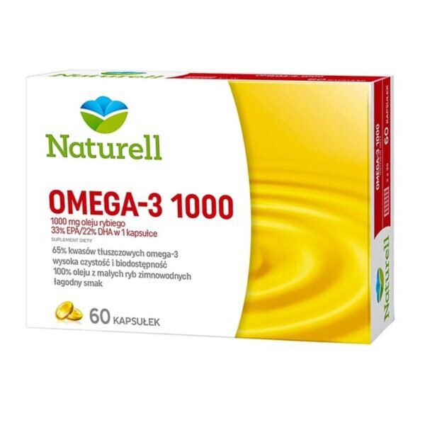 Omega-3 1000 - a dietary supplement that supplements the diet with unsaturated omega -3 fatty acids. The product is intended for adults and children over 2 years of age. Omega-3 acids contribute to the proper functioning of the heart and brain, as well as to maintain proper vision.