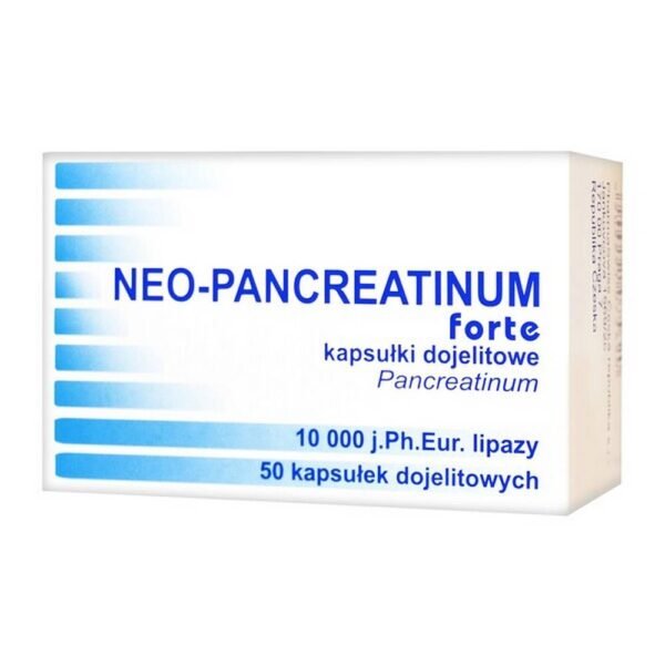 Neo-Pancreatinum forte - это препарат, содержащий панкреатин, который представляет собой 3 фермента (протеаза, амилаза и липаза), которые помогают переваривать пищу. Neo-Pancreatinum forte относится к группе препаратов, называемых заместительной терапией ферментами поджелудочной железы. Продукт имеет форму капсул, содержащих гранулы, защищающие содержащиеся в них ферменты от действия желудочного сока, благодаря чему препарат выделяет панцератин в тонком кишечнике. Нео-Панкреатин форте применяется при дефиците ферментов поджелудочной железы по разным причинам, например, при хроническом панкреатите.