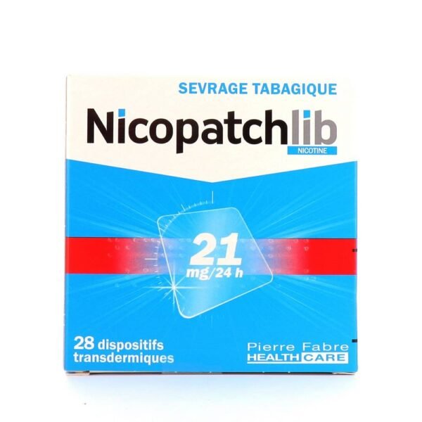 Nicopatch Lib 21 mg Nicotine 24H patches is a transdermal device containing 21 mg of nicotine per 24 hours, is recommended for the treatment of tobacco dependence.