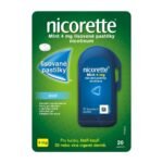 NICORETTE® Mint lozenges use our two-layer technology - the lozenge dissolves and delivers healing nicotine, which helps alleviate cigarette cravings and withdrawal symptoms, while gradually releasing a new ice mint flavor that provides a long-lasting cooling taste.