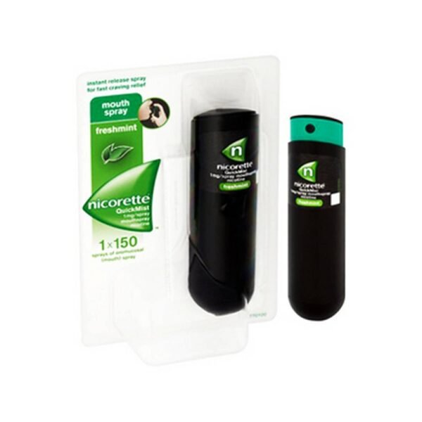 Oromucosal solution with nicotine that helps to stop smoking, leaving a pleasant mint aroma in the mouth.