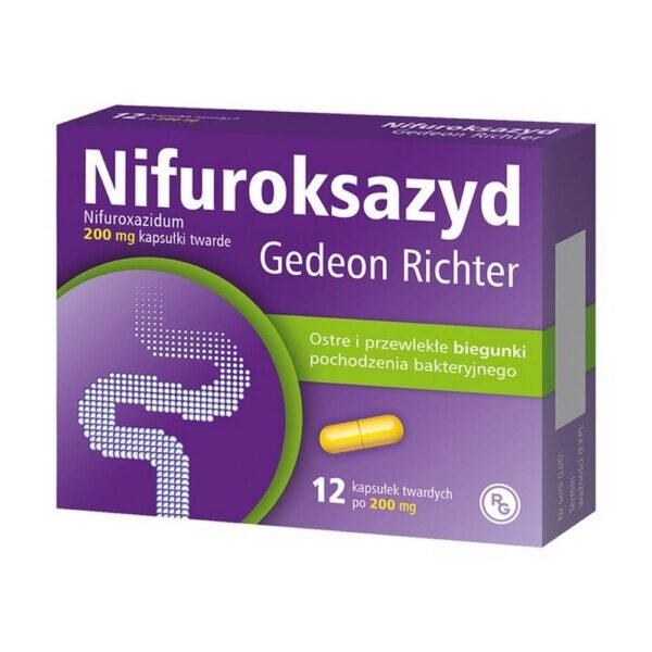 Nifuroxazide Gedeon Richter is a medicinal product intended for adults and children over 7 years of age. Its active substance is nifuroxayide with antibacterial activity, used in acute and chronic bacterial diarrhea.
