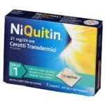 Пластыри NiQuitin фазы 1 показаны в течение первых 6 недель как часть заместительной никотиновой терапии, которая может облегчить симптомы отмены никотина, включая тягу к отказу от курения.