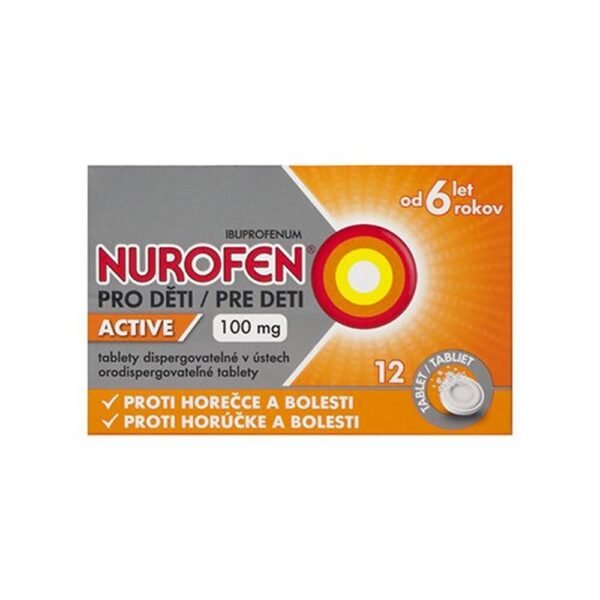 Nurofen for children Active contains the active substance ibuprofen, which relieves pain, has anti-inflammatory effects and reduces fever. It alleviates mild to moderate pain such as headache, toothache, back pain and post-operative pain.