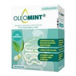 Oleomint is a herbal remedy containing peppermint oil that is used for gastrointestinal cramps, flatulence and abdominal pain, especially in people with irritable bowel syndrome. Oleomint relaxes the intestines and helps restore their proper functioning. Thanks to gastro-resistant capsules, the drug is released only in the intestines, where it acts. The drug can be used in children over 8 years of age and in adults.