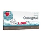 Omega 3 - a dietary supplement containing omega-3 fatty acids. The preparation is intended for adults. Omega-3 acids support the proper functioning of the heart, support the maintenance of the correct level of triglycerides, in addition, omega-3 acids support the proper functioning of the brain and maintain proper vision