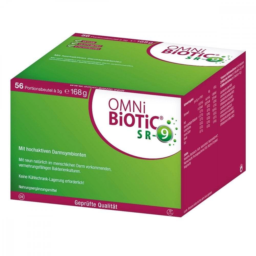 omni biotic sr 9 sachet 56x3 g Contains 9 strains of bacteria naturally found in the human intestine